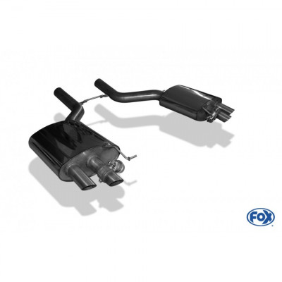 Silent rear duplex stainless steel 2x63mm type 14 with valves for BMW 760i TYPE F01