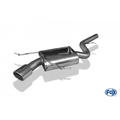 Silencieux arrière inox 1x100mm type 16 pour BMW X1 TYPE X84 DIESEL