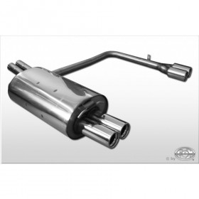 Silent rear duplex stainless steel 2x76mm type 13 for BMW X3 TYPE E83
