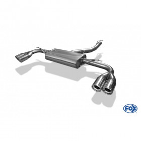 Silent rear duplex stainless steel 2x90mm type 17 for BMW X3 TYPE F25