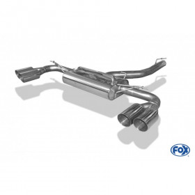 Silencieux arrière duplex inox 2x90mm type 14 pour BMW X3 TYPE F25