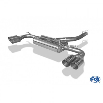 Silencieux arrière duplex inox 2x90mm type 14 pour BMW X3 TYPE F25