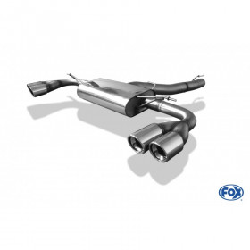 Silent rear duplex stainless steel 2x90mm type 17 for BMW X3 TYPE F25