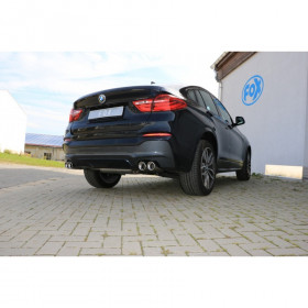 Silent rear duplex stainless steel duplex type 17 for BMW X4 TYPE F26 (with Pack-M)
