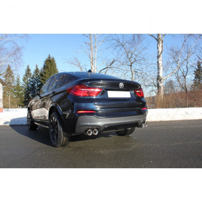 Silent rear duplex stainless steel duplex type 17 for BMW X4 TYPE F26 (with Pack-M)