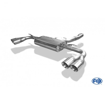 Silencieux arrière duplex inox 2x90mm type 25 pour BMW X4 TYPE F26 (sans Pack-M)