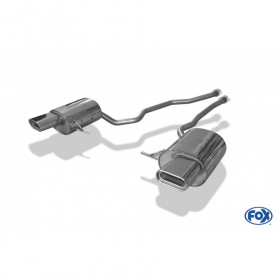 Silencieux arrière duplex inox 1x160x80mm type 53 pour BMW X5 TYPE E53