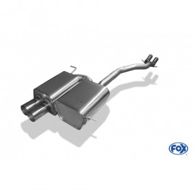 Silent stainless steel rear 2x80mm type 10 for BMW Z4 TYPE E85 (non Facelift)