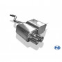 Silent stainless steel rear 2x80mm type 10 for BMW Z4 TYPE E85 (non Facelift)