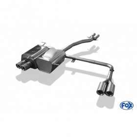 Silent rear duplex stainless steel 2x76mm type 17 for BMW Z4 TYPE E85 (non Facelift)