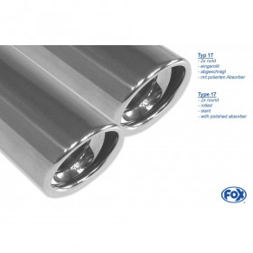 Silent rear duplex stainless steel 2x100mm type 17 for CADILLAC ESCALADE