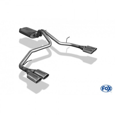 Silent rear duplex stainless steel 2x115x85mm type 32 for CADILLAC ESCALADE