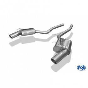 Silent rear duplex stainless steel 1x100mm type 16 for CHEVROLET CAMARO