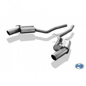 Silent rear duplex stainless steel 1x100mm type 14 for CHEVROLET CAMARO