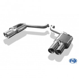 Silencieux arrière duplex inox 2x100mm type 17 pour CHRYSLER 300C SRT8