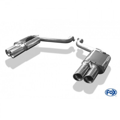 Silent rear duplex stainless steel 2x100mm type 17 for CHRYSLER 300C SRT8