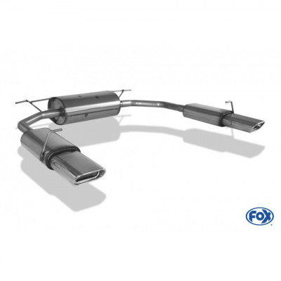 Silencieux arrière duplex inox 1x150x70mm type 53 pour CHRYSLER 300M