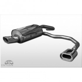 Silent rear duplex stainless steel 1x135x85mm type 13 for CHRYSLER PT-CRUISER BERLINE/CABRIOLET