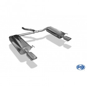 Silencieux arrière duplex inox 1x115x85mm type 33 pour CHRYSLER SEBRING TYPE JR COUPE/CABRIOLET