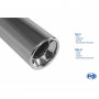 Silent rear duplex stainless steel 1x90mm type 13 for CITRO-N C1