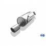 Silent rear duplex stainless steel 1x100mm type 16 for CITRO-N DS3