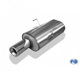 Silencieux arrière duplex inox 1x90mm type 13 pour CITROËN SAXO