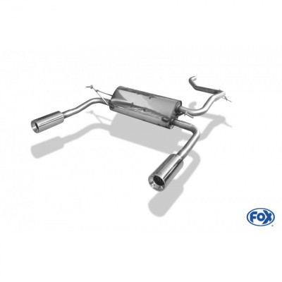 Silencieux arrière duplex inox 1x90mm type 13 pour DAIHATSU MATERIA