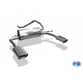 Silent rear duplex stainless steel 1x135x80mm type 53 for DAIHATSU MATERIA