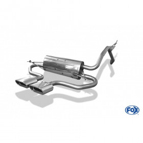 Silencieux arrière duplex inox sortie centrale 2x150x70mm type 53 pour DAIHATSU MATERIA