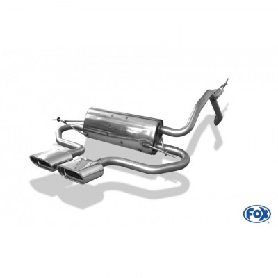 Silent rear duplex stainless steel central output 2x150x70mm type 53 for DAIHATSU MATERIA