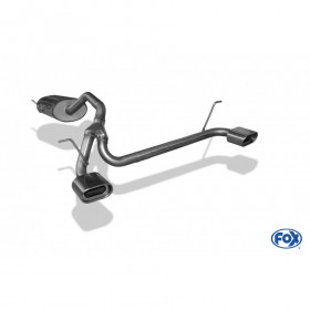Silencieux arrière duplex inox 1x135x80mm type 53 pour DAIHATSU TERIOS J2 4x4