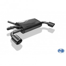 Silencieux arrière duplex inox 1x90mm type 16 pour DACIA DUSTER 4x4