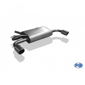 Silencieux arrière duplex inox 1x80mm type 16 pour DACIA DUSTER 4x4