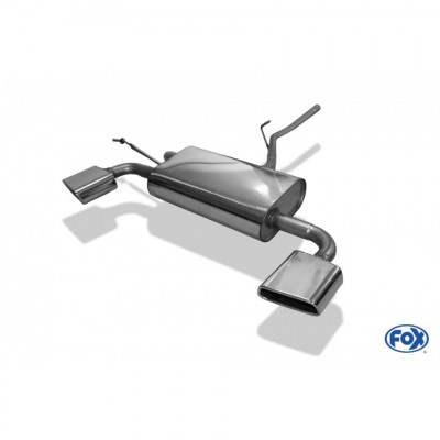 Silencieux arrière duplex inox 1x145x65mm type 59 pour DACIA DUSTER 4x4 FACELIFT (2013-)