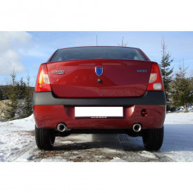 Silent rear duplex stainless steel 1x90mm type 13 for DACIA LOGAN BERLINE