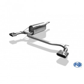 Silent rear duplex stainless steel 1x130x50mm type 52 for DACIA LOGAN BREAK