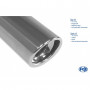 Embout d'échappement inox 1x90mm type 17 pour DACIA SANDERO