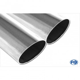 Silent rear duplex stainless steel 2x90mm type 14 for DODGE CHALLENGER