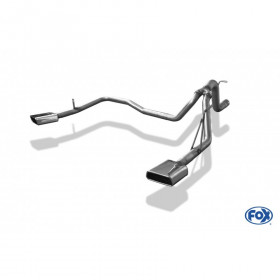 Système d'embout duplex inox 1x145x65mm type 59 pour DODGE NITRO