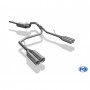 Catback with stainless steel duplex back silencer 2x100mm type 13 for DODGE RAM 1500