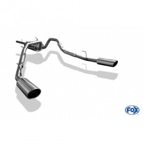 Catback avec silencieux arrière duplex inox 1x129x106mm type 32 pour DODGE RAM 1500 FACELIFT