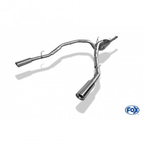 Catback avec silencieux arrière duplex inox 1x100mm type 17 pour DODGE RAM 1500 FACELIFT