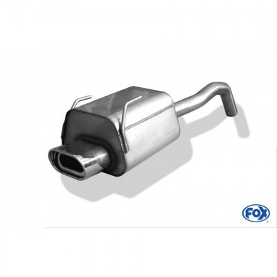 Silent stainless steel rear 1x135x80mm type 53 for FIAT 500