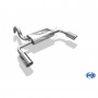 Silencieux arrière duplex inox 1x100mm type 16 pour FIAT 500 Abarth