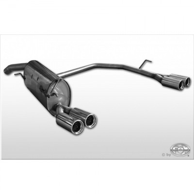 Silencieux arrière duplex inox 2x76mm type 13 pour FIAT BRAVO TYPE 198