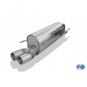 Silent stainless steel rear 2x76mm type 12 for FIAT GRANDE PUNTO TYPE 199