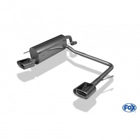 Silencieux arrière duplex inox 1x135x80mm type 53 pour FIAT GRANDE PUNTO TYPE 199