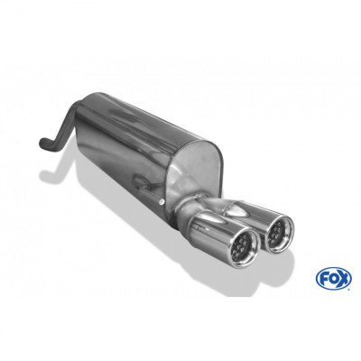 Silent stainless steel rear 2x76mm type 13 for FIAT GRANDE PUNTO TYPE 199