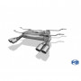 Silent rear duplex stainless steel 2x70mm type 16 for FIAT 124 SPIDER
