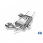 Silent rear duplex stainless steel 2x70mm type 16 for FIAT 124 SPIDER
